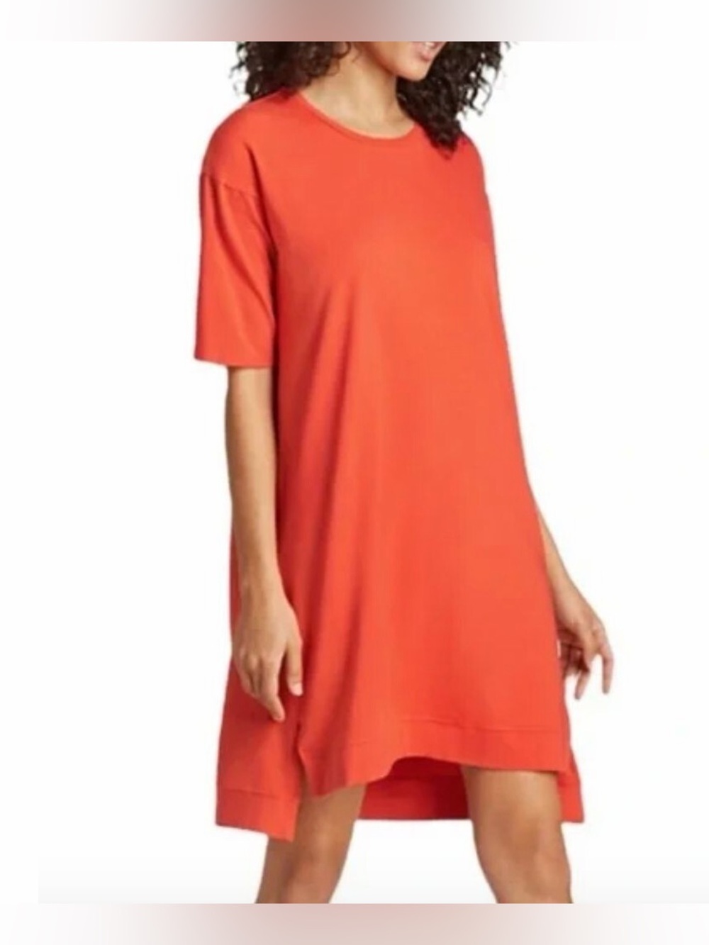 Eileen Fisher Bright Orange T-Shirt Dress